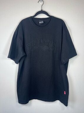 Full Send T-Shirt Black Nelkboys Embroider Spell Out Heavyweight Short Sleeve XL